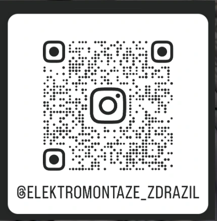 QR kód na Instagram @elektromontaze_zdrazil